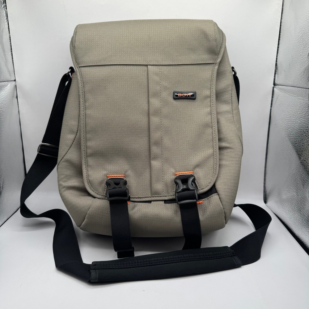 Boyt Messenger Bag Unisex Large Tan Orange Cordura Laptop Shoulder Travel Bag